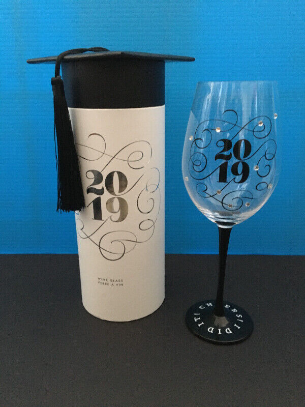 CLASS OF 2019 - Unique, commemorative Wine Glass in Arts & Collectibles in Calgary