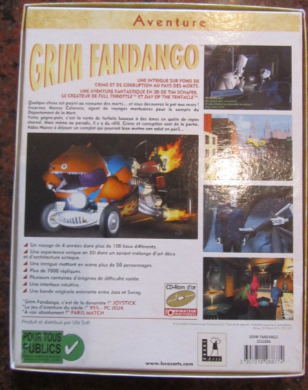 Videogame / Jeu vidéo - PC - Grim Fandango (Big Box) dans Jeux pour PC  à Ville de Montréal - Image 4