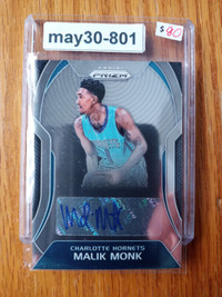 Malik Monk 2017-18 Panini Prizm Rookie Auto AUTOGRAPH CHARLOTTE