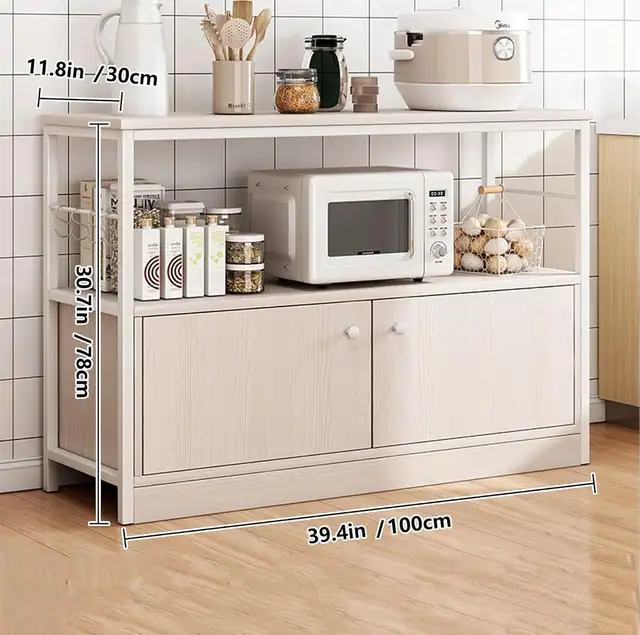White Kitchen Storage Shelf Microwave Stand in Bookcases & Shelving Units in Mississauga / Peel Region - Image 3