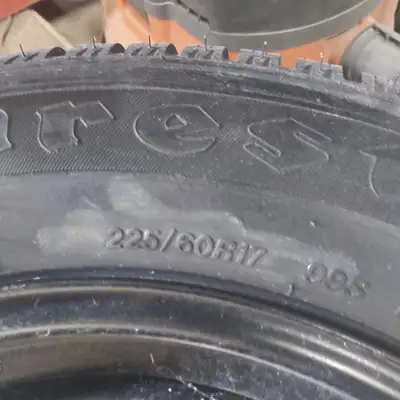 3 Firestone Winterforce 2 UV Winter Tires (225/60R17 99S) on Steel Rims – Never Used • Brand: Firest...