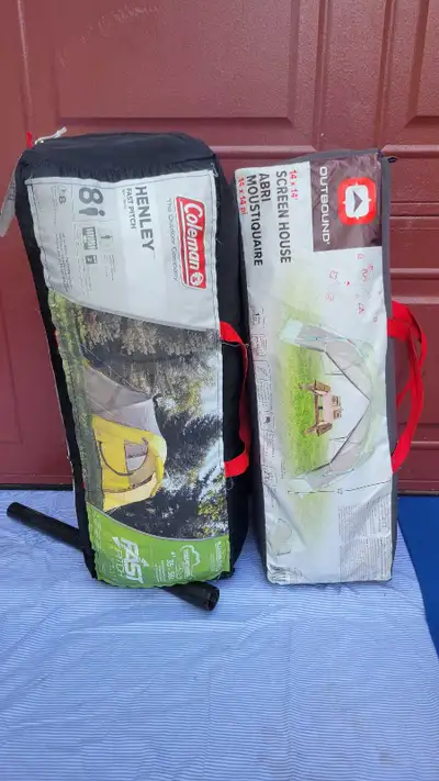 Coleman 8-Henley Tent & 14' Screen House-$100 each, View more