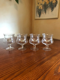 VINTAGE CRYSTAL SHRIMP COCKTAIL CHILLERS/INSERTS - 8 pieces