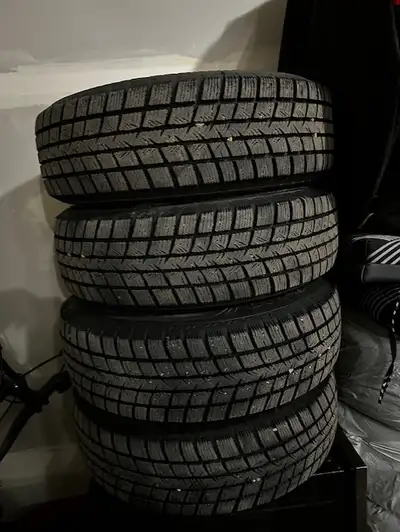 WILL NOT RESPOND TO IS THIS AVAILABLE!!!! 4 195/65/15 GOODYEAR WINTER COMMAND TIRES ON BLACK STEEL R...