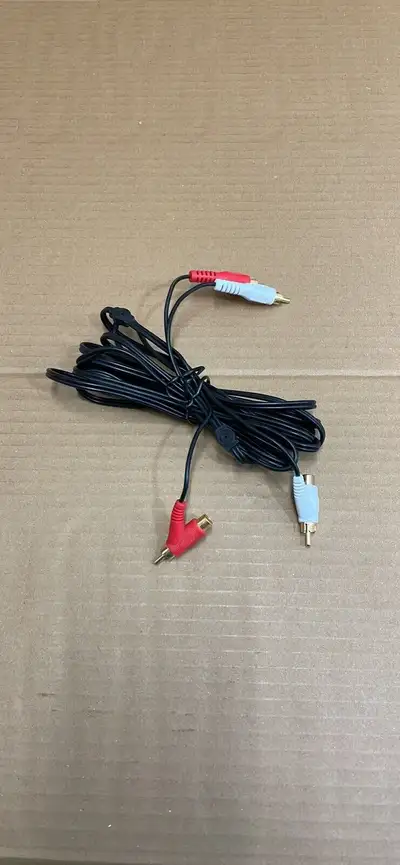 RCA extension cords with male and female connector at one end, View more