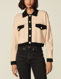 Sandro Cropped Cardigan (with tag)