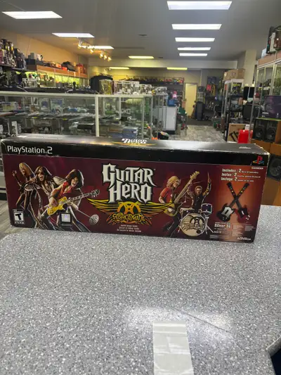 PS2 GUITAR HERO AEROSMITH TWO SG GUITARS COMPLETE, View more