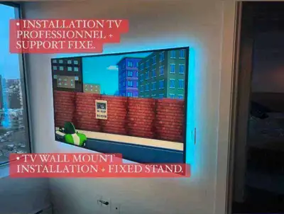 tv installation mural , View more