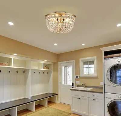 Crystal Chandelier Flushmount CeilingLight Modern H 8.4" x, View more