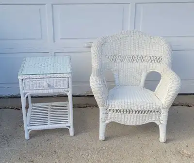 Wicker Table & Chair, View more