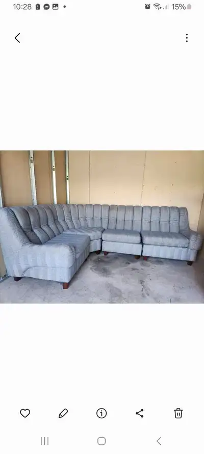 Really Nice Modern sectional 350 takes it. moving sale, View more