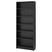 BILLY Bookcase (Ikea), black oak effect - 3 available