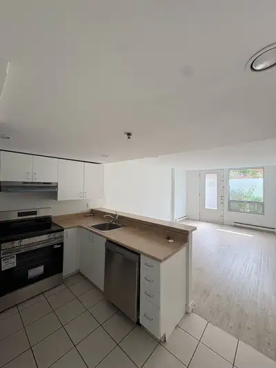 Grand appartement 3 1/2 entièrement disponible au rez de chaussée situé au 178 rue Charlotte à Montr...
