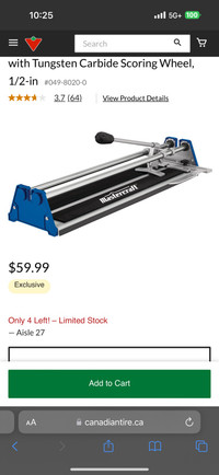 Mastercraft tile cutter and wet saw