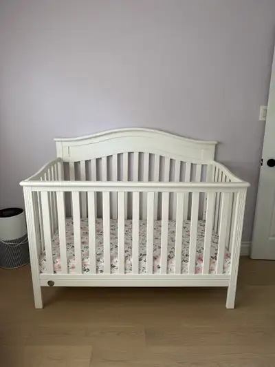 Fisher-Price White Baby Crib + Mattress - Hardware Included, View more