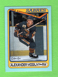 1990-91 OPC FOND DE BOÎTE BOX BOTTOM ALEXANDER MOGILNY RECRUE MT