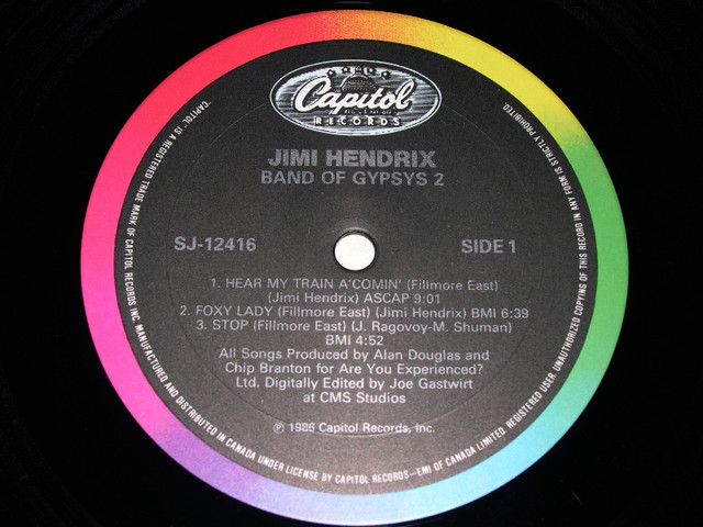 Jimi Hendrix - Band Of Gypsys 2 (1986) LP dans CD, DVD et Blu-ray  à Ville de Montréal - Image 3