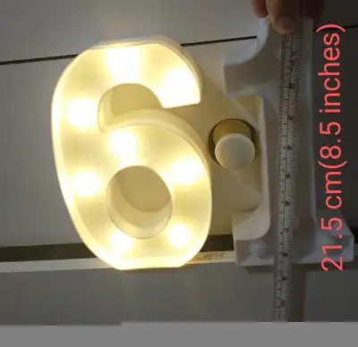 Decoration Number 6 ..$23 (Only number SIX available. MULTIPLE USES - Marquee numbers, Light up. Use...