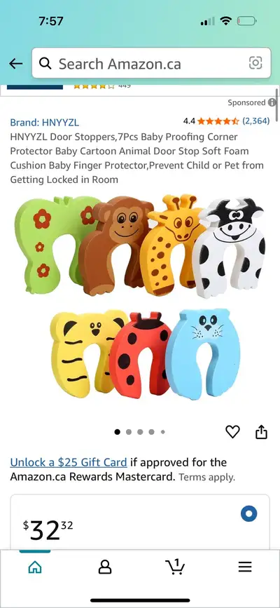 New HNYYZL Door Stoppers, 7-Piece Set, View more