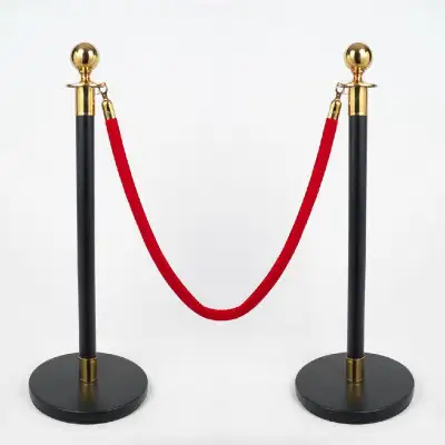 DELUXE BLACK/GOLD CROWD CONTROL POST, View more