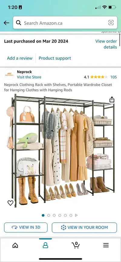 Clothing Rack NEW for sale