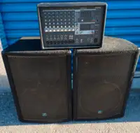 PA System - Yorkville Speakers and Yamaha Powered Mixer