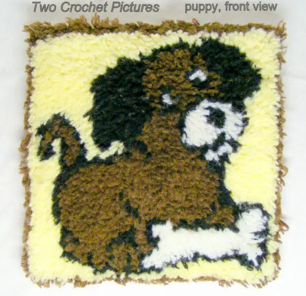 Two rug hook Pictures, teddy bear and puppy, mounted, hang ready in Arts & Collectibles in City of Toronto - Image 5
