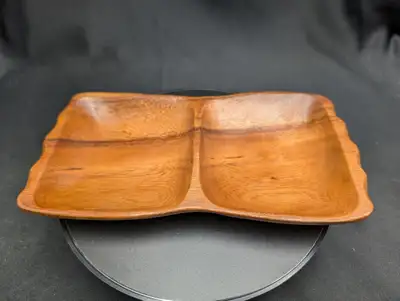 Vintage Monkey Pod Wood Divided Serving Tray, View more