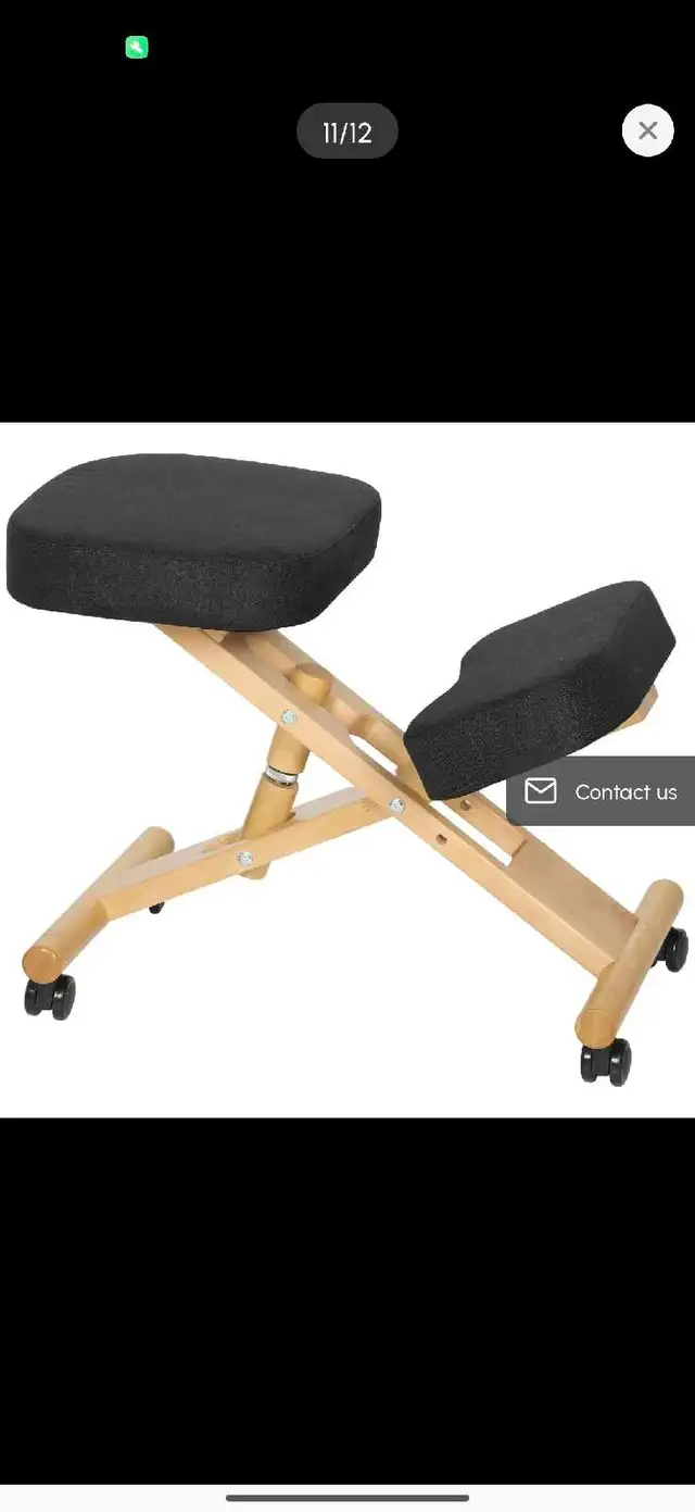 Ergonomic Kneeling Chair, Posture Chair with Rubberwood Frame in Chairs & Recliners in Markham / York Region - Image 6