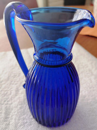 Pairpoint USA Cobalt Blue Glass Small Creamer Pitcher
