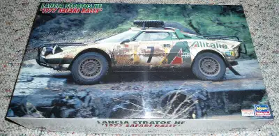 Hasegawa 1/24 Lancia Stratos HF 1977 Safari Rally model. Item is still sealed inside and never opene...
