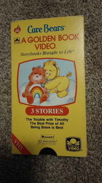 Vintage 1986 Care Bears VHS A Golden Book Video Tape w 3 Stories