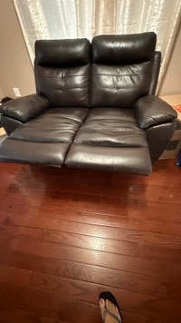 Sofa for sale all rechliner 1 single and 2 seater , dark brown l
