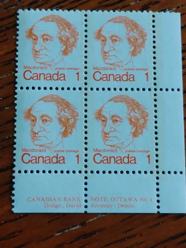 Sir John A MacDonald Stamp Block in Arts & Collectibles in Ottawa - Image 2