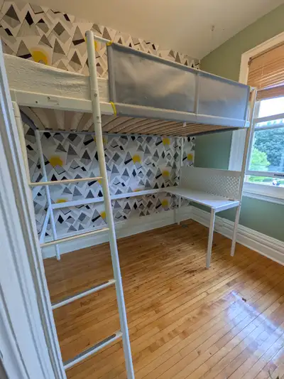 FREE used IKEA loft bed and desk, View more