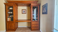 Solid Oak Cabinets (2) as Bookcase & Storage