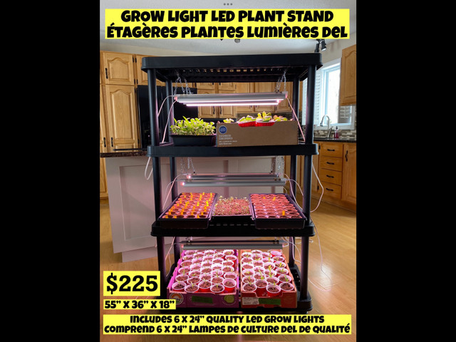 Grow Light Plant Stand LED NEW - Lumières DEL Étagères Plantes B in Plants, Fertilizer & Soil in Barrie
