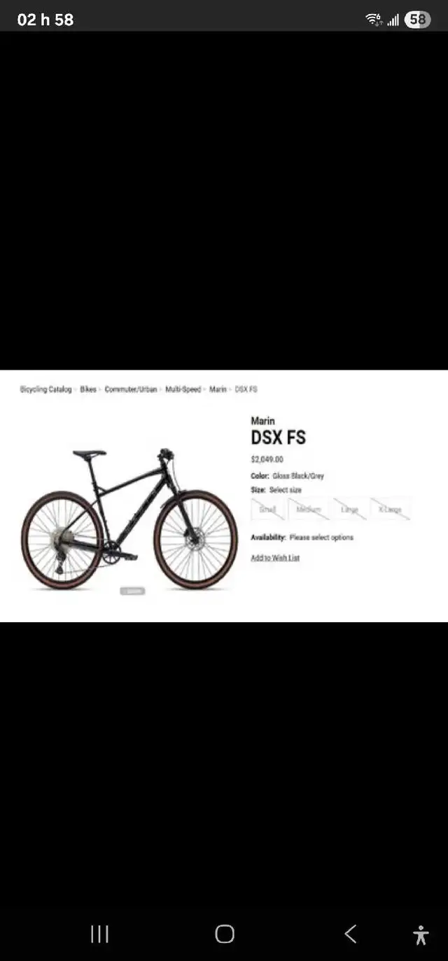 bike marin dsx fs size medium women in Cruiser, Commuter & Hybrid in City of Montréal - Image 2