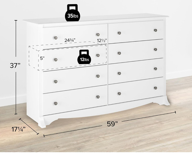 White and Gold Dresser in Dressers & Wardrobes in Markham / York Region - Image 4