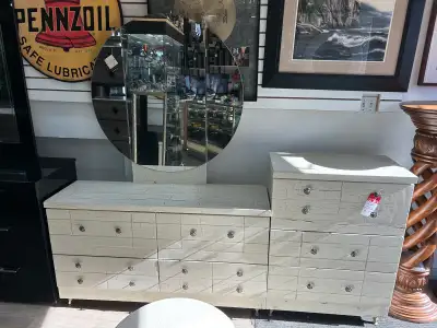 vintage cream dresser set , View more