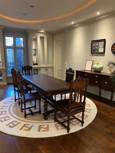 Elegant Solid Wood Dining Table | 87” x 36” | European Style, View more