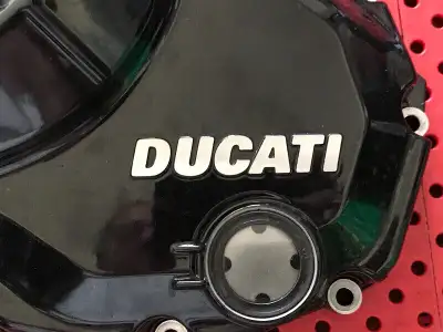 NEW Ducati engine cover clutch cover oil fill cap oil level sight glass Black removed from bike when...
