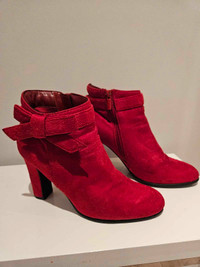 Red Ankle Booties 