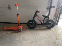 3-4 yesrs old kid scooter & Balance bike