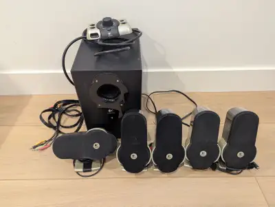 Selling, Logitech G51 5.1 Surround Sound Computer Speakers. Delivers powerful, immersive audio with...