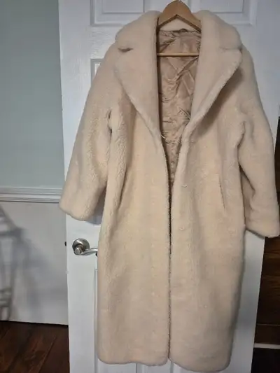 Beige Fur Coat - Women's Medium, View more