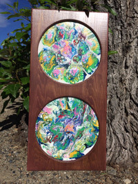 Local Eclectic Workshop Art - Rustic Cedar Frame $30