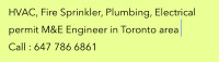 HVAC, Fire Sprinkler, Plumbing, Electrical permit M&E Engineer