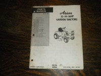 Ariens 12HP, 14HP, 16HP Garden Tractors Parts Manual
