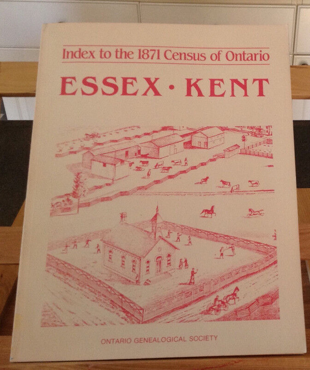 Index to the 1871 Census of Ontario Essex Kent in Non-fiction in Trenton